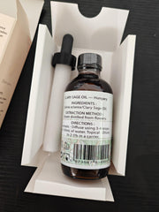 Packaging and amber bottle of EVOKE OCCU Clary Sage oil