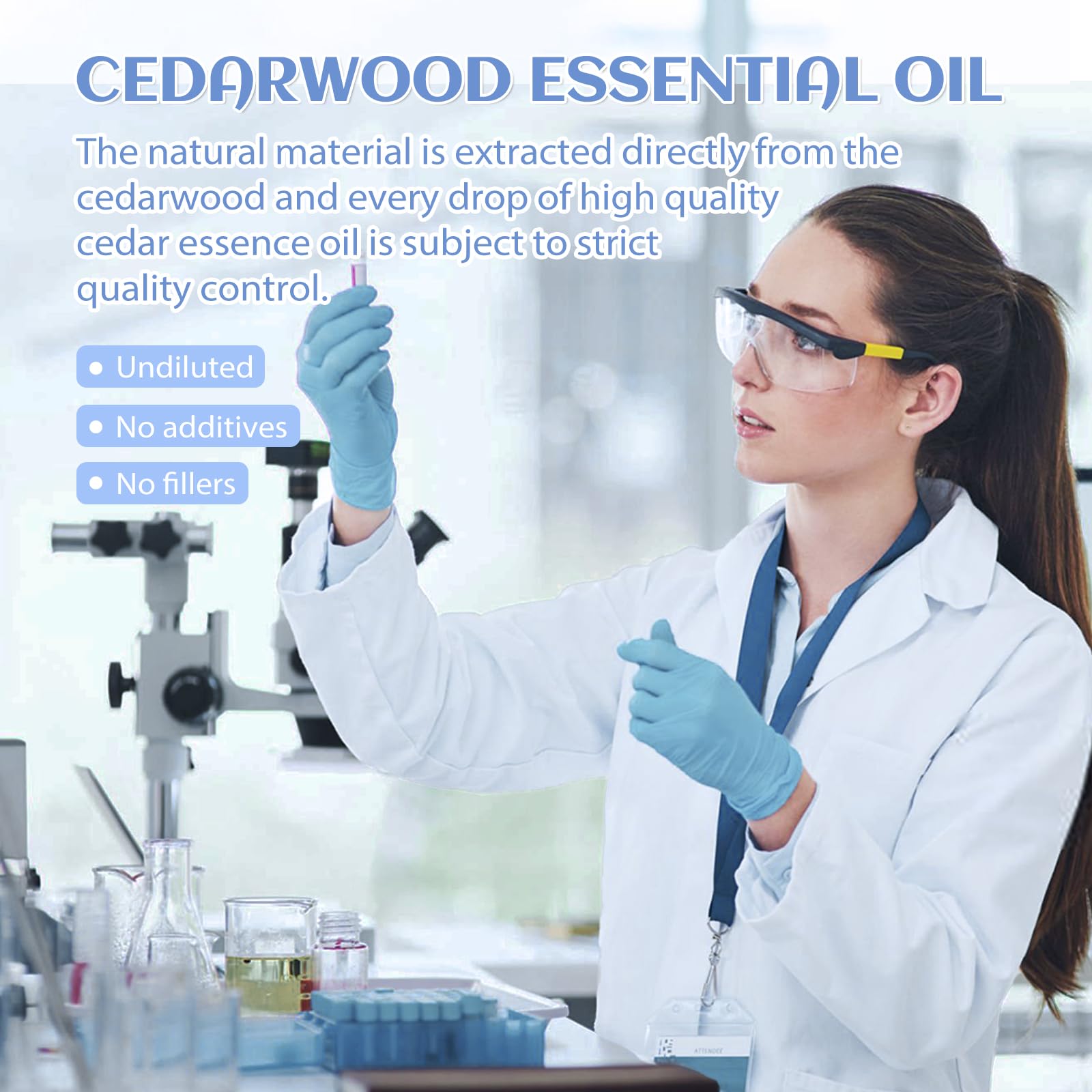 Cedarwood oil blends well with vanilla and lavender