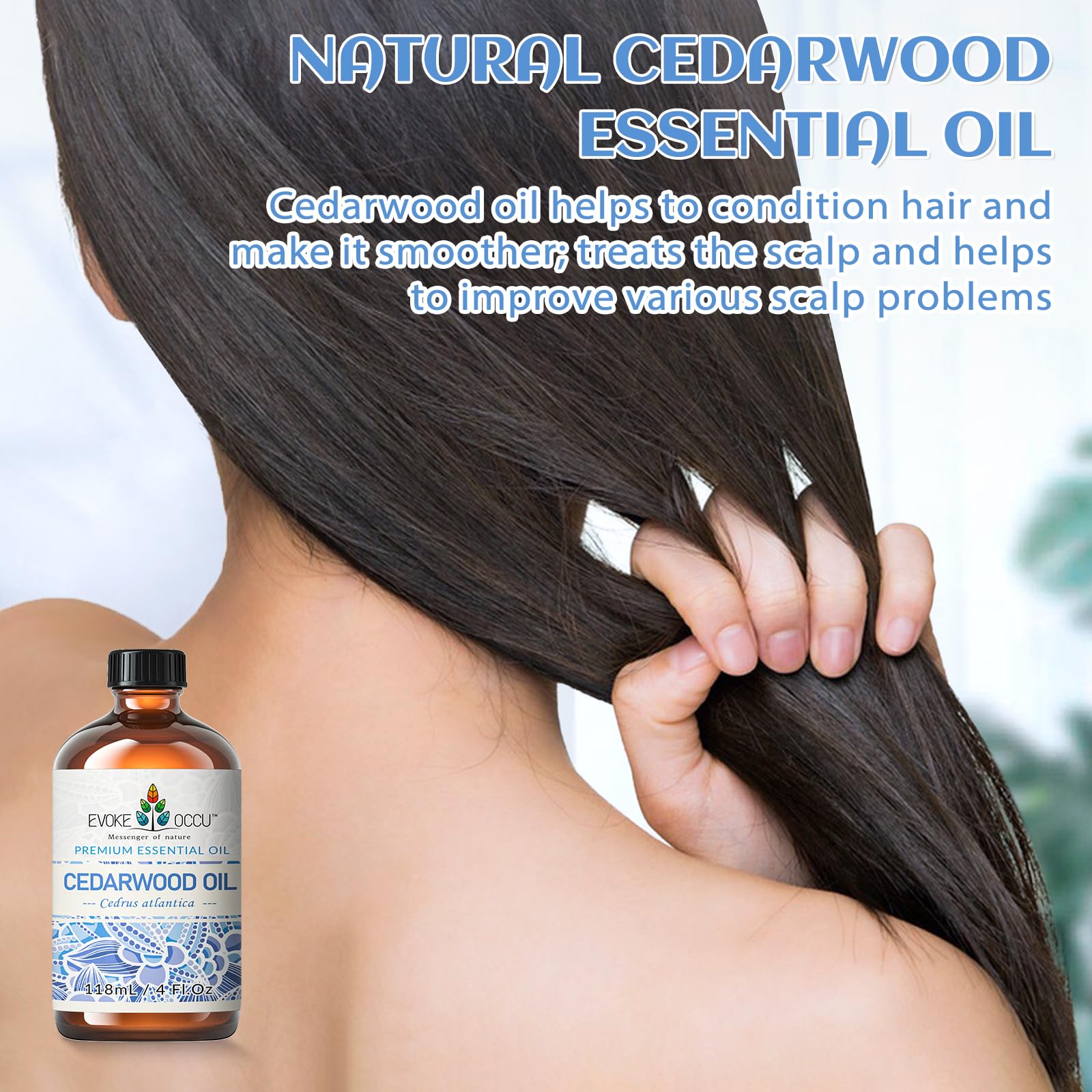 Cedarwood essential oil for aromatherapy in diffuser