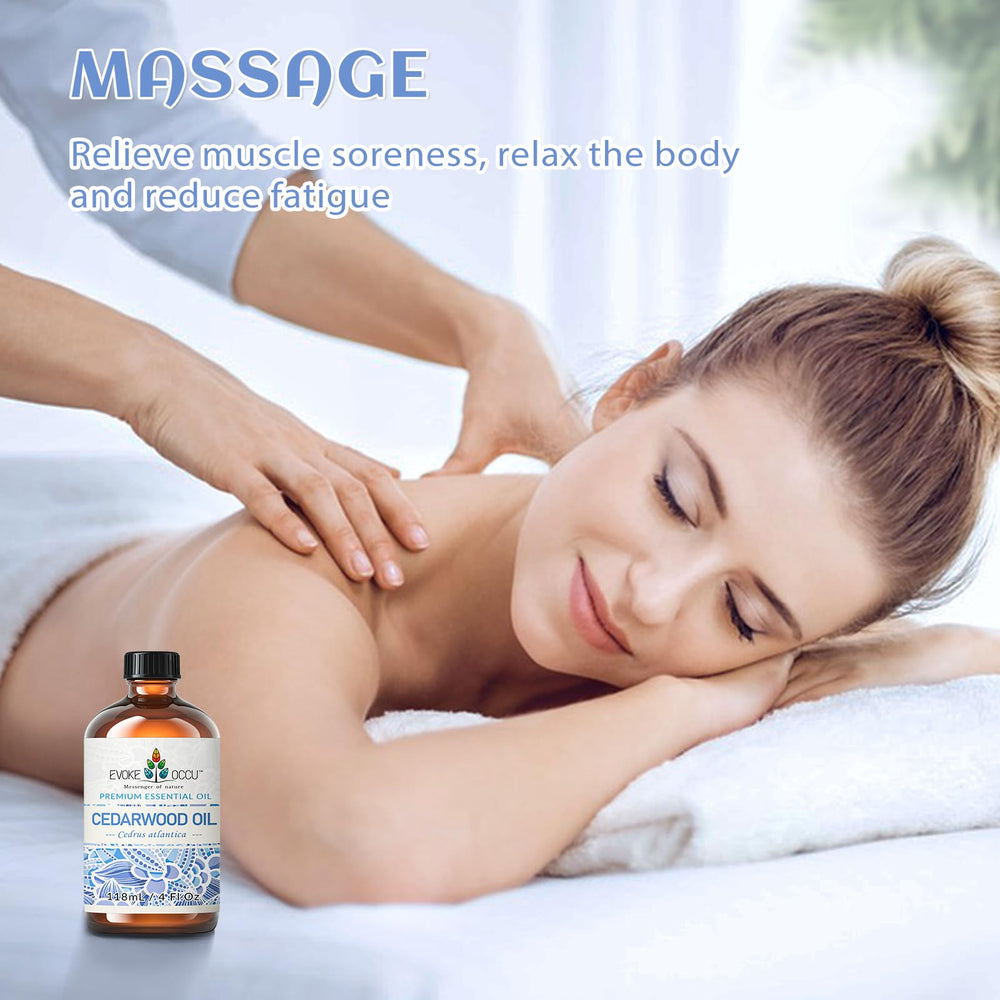 Cedarwood oil for hair care and scalp massage