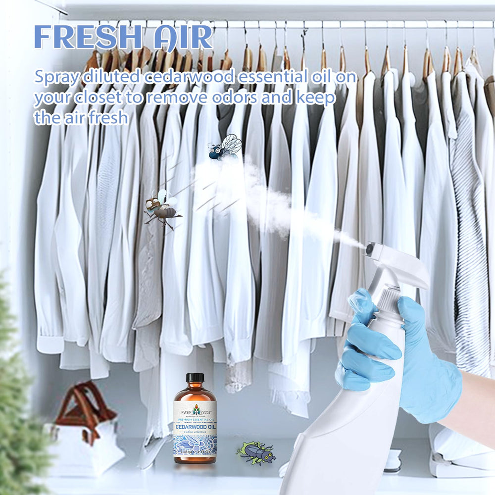 Natural cedarwood oil room deodorizer spray