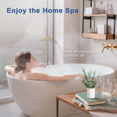 Shower stall with eucalyptus essential oil for steam