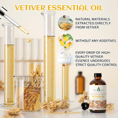 EVOKE OCCU Vetiver Essential Oil bottle label detail