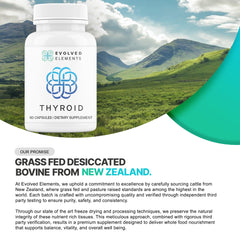 Product packaging label highlighting raw grass-fed desiccated and New Zealand sourcing