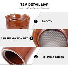 Moxa stick compatible facial massage tool