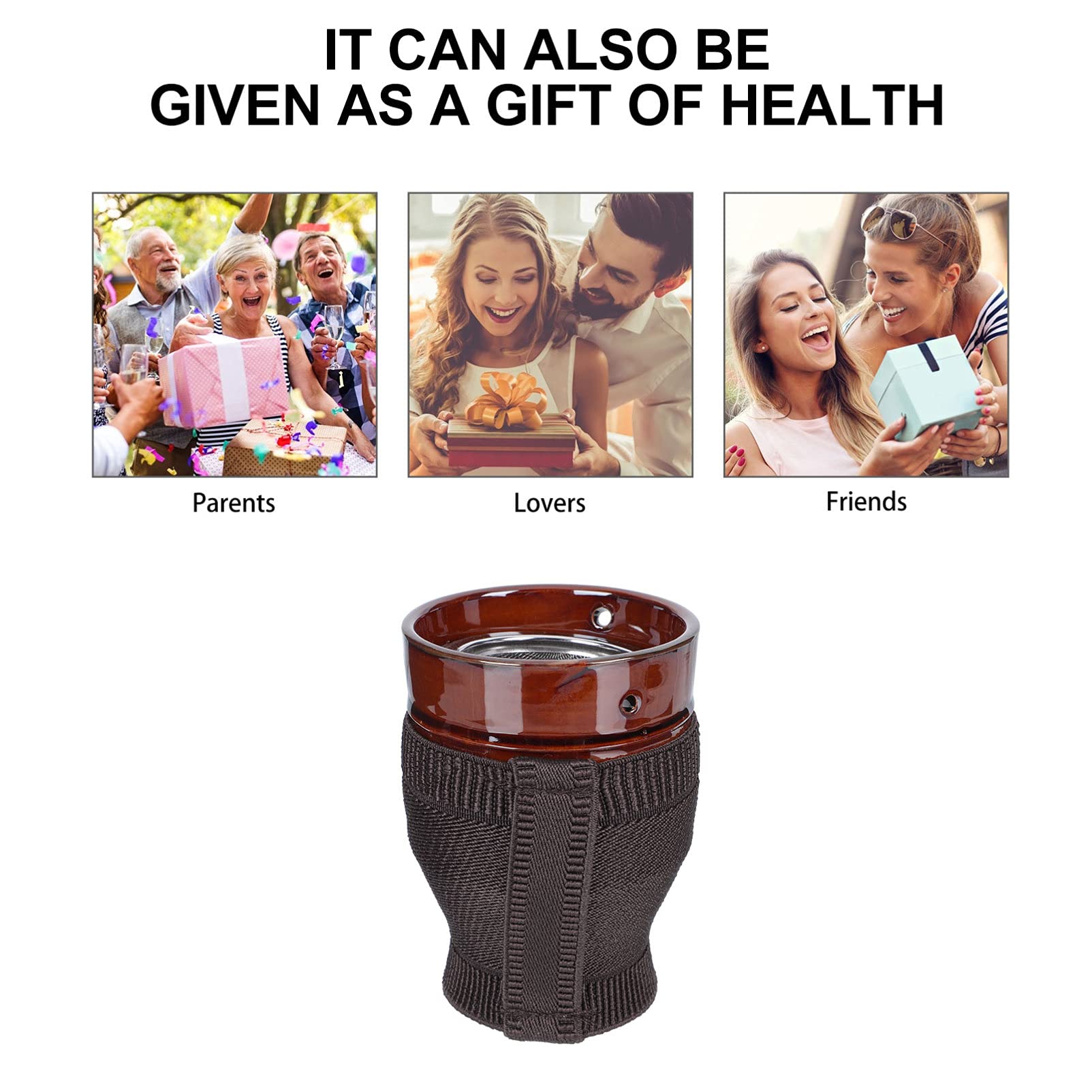 Ergonomic grip on moxibustion cup