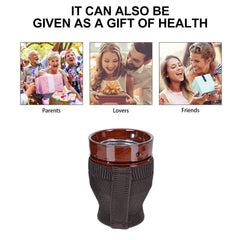 Ergonomic grip on moxibustion cup