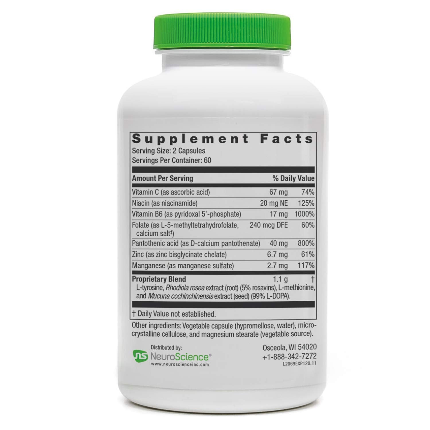 Active folate and B vitamins surrounding ExcitaPlus formula