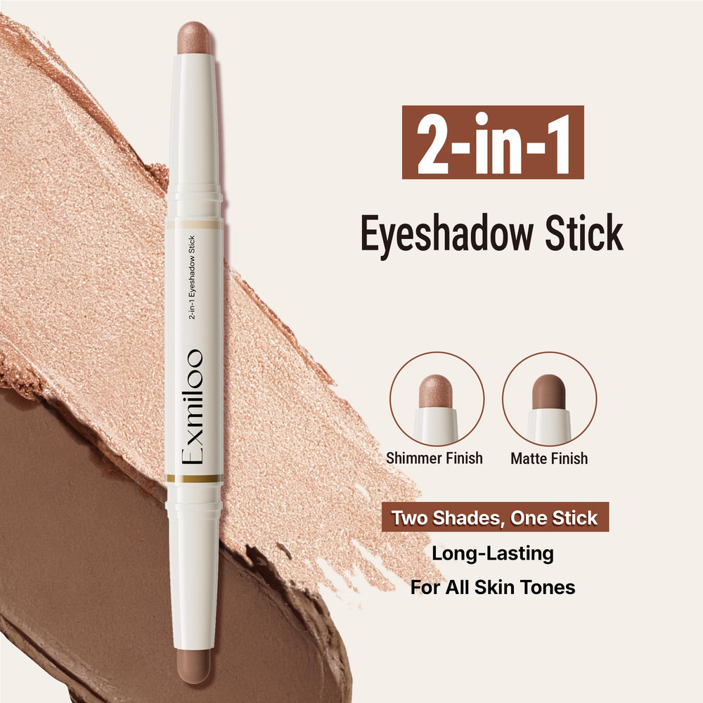 Exmiloo Eyeshadow Stick shimmer shade adds radiance on lids and inner corners