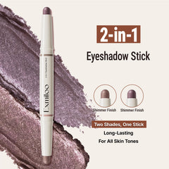 Exmiloo long-wear formula on eyelid demonstrates durable color without fading