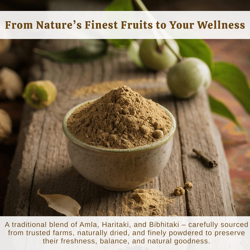 Triphala powder added to a smoothie