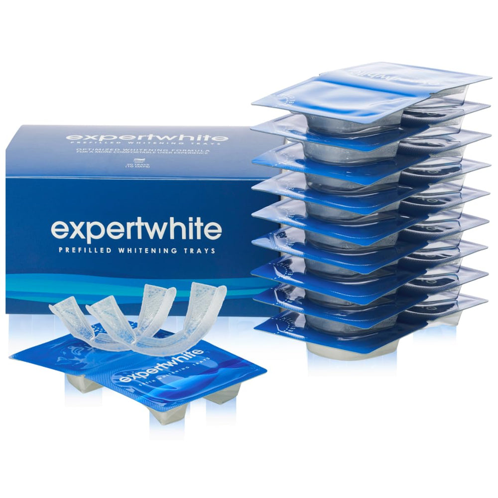 ExpertWhite Max Glow Trays box with 12% hydrogen peroxide gel