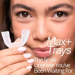 Illustration of dry-gel whitening technology activated by saliva