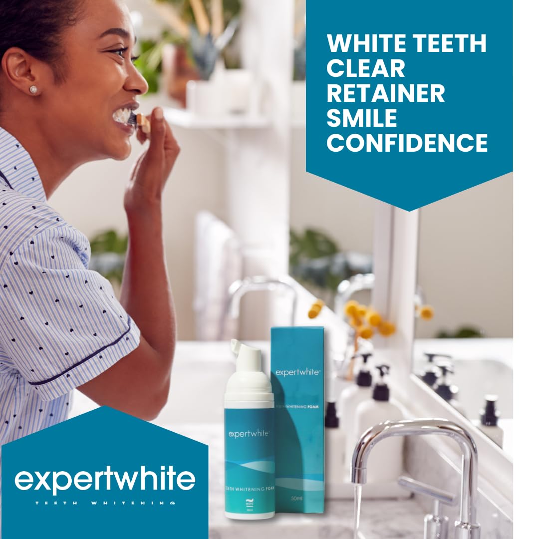 Clean aligners and fresh breath after using foam cleaner