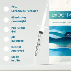 Whitening gel being applied in a tray close-up