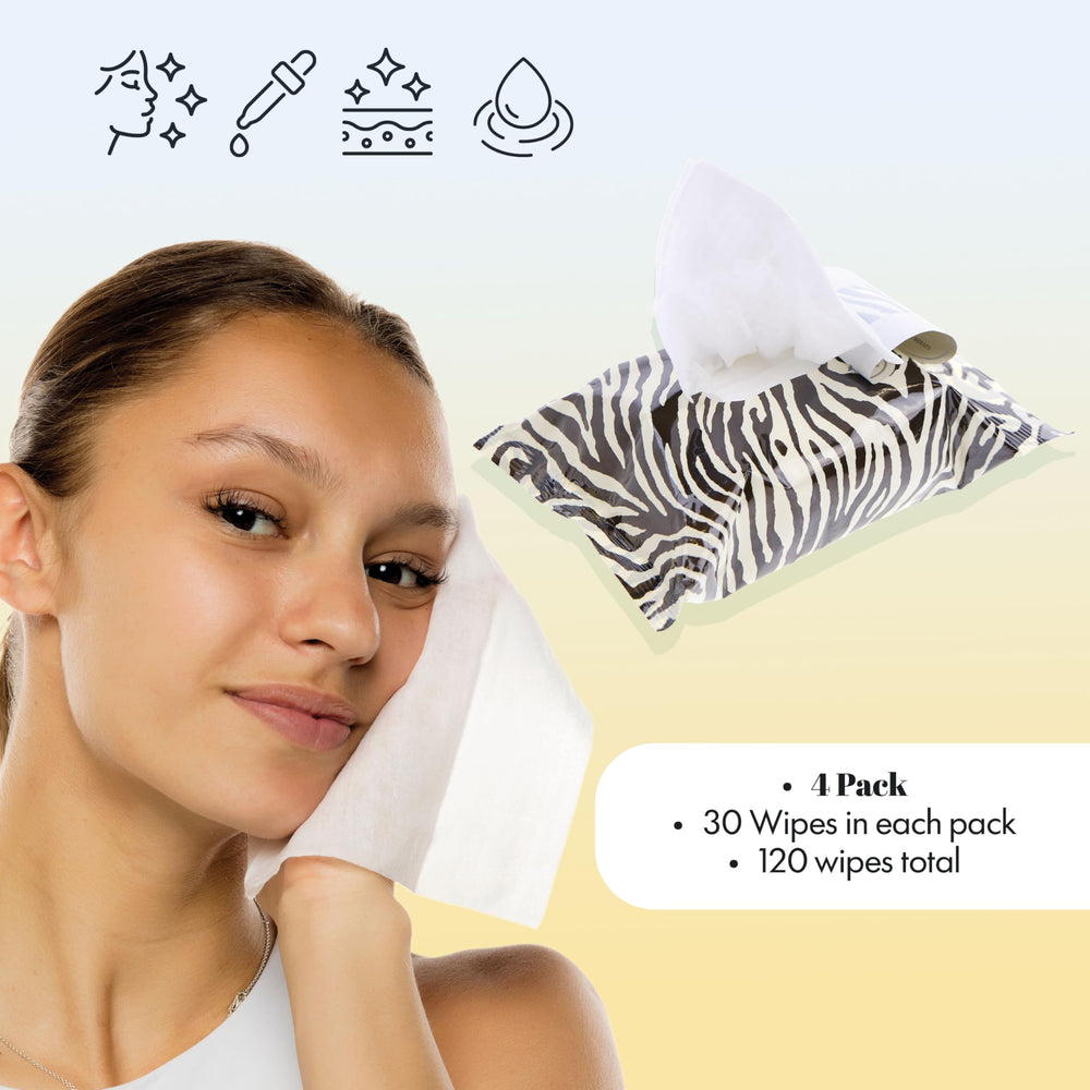 Expressions 4-Pack Makeup Removing Wipes quick cleanse after gym removing sweat and oils.