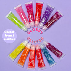 Expressions moisturizing lip gloss squeeze tubes provide soft moisture and quick daily touch-ups.