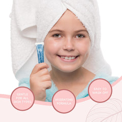 Expressions non-toxic lip gloss for sensitive skin; safe, washable, and easy to remove.