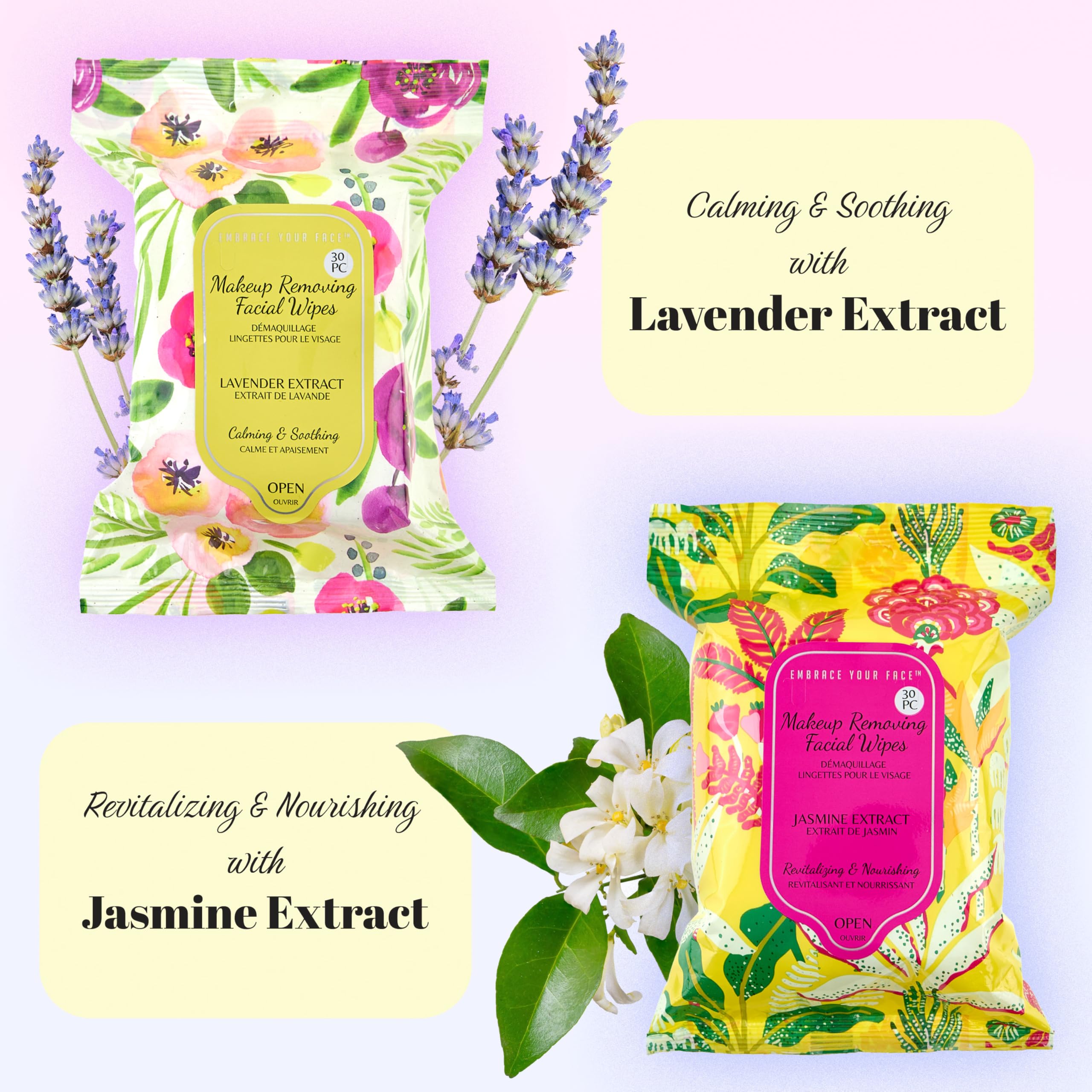EXPRESSIONS rose extract wipes deliver hydrating renewal for softer skin