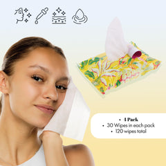 EXPRESSIONS sunflower extract wipes provide protective skin benefits while cleansing