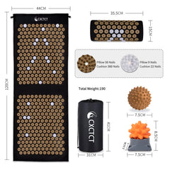 Close-up of 12,000+ spikes on acupressure mat
