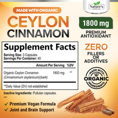 Extra-strength Ceylon Cinnamon Capsules 1800mg