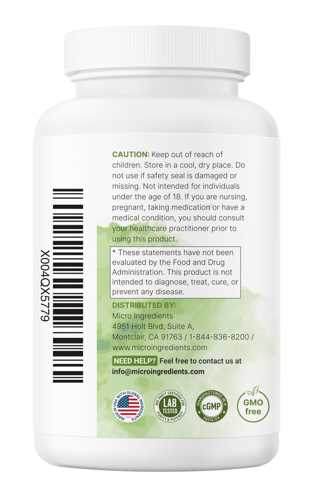 Third-party lab test seal emphasizing safety and potency