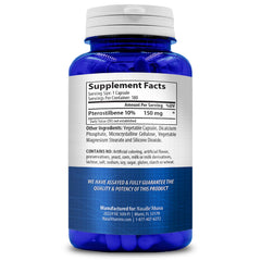 Nutrition label showing 150mg per capsule