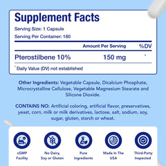 USA made label and packaging for extra strength pterostilbene