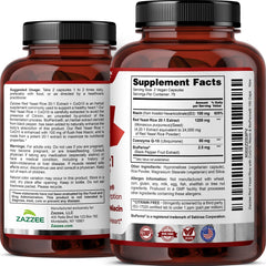 Supplement Facts panel for Red Yeast Rice 1200mg