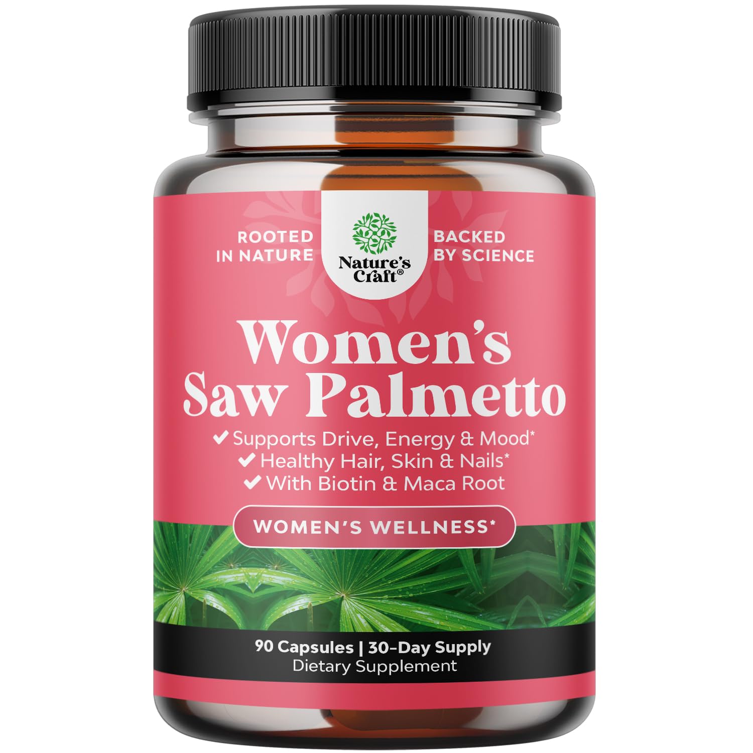 Extra Strength Saw Palmetto for Women 500mg bottle