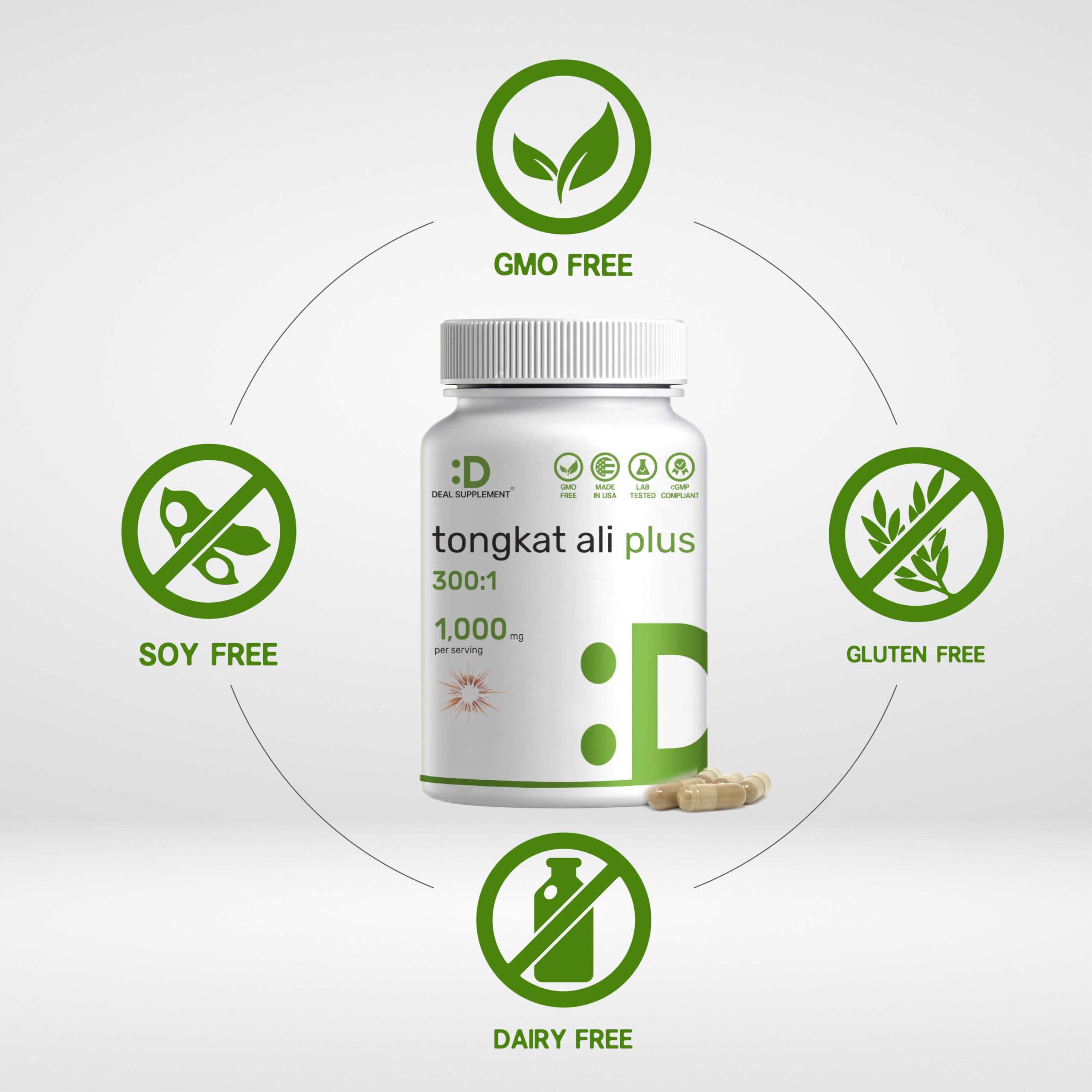 Extra-strength Tongkat Ali energy supplement bottle emphasizing energy support