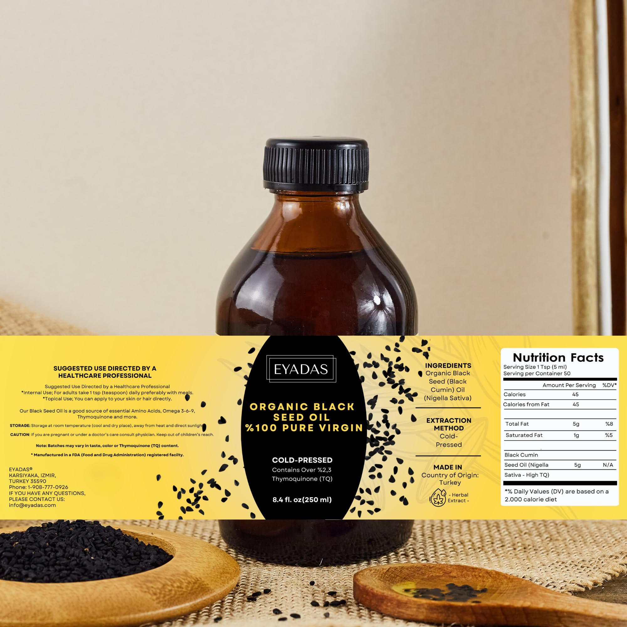 Illustration of digestive and immune support from black seed oil