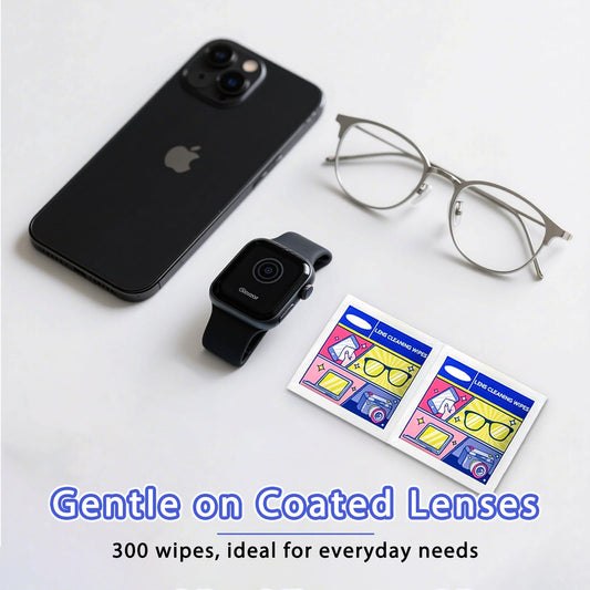 Individually wrapped lens wipes