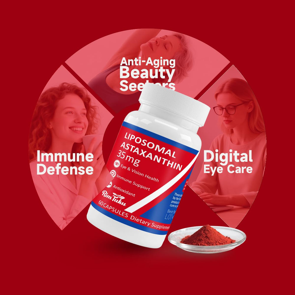 Graphic illustrating eye health benefits of astaxanthin