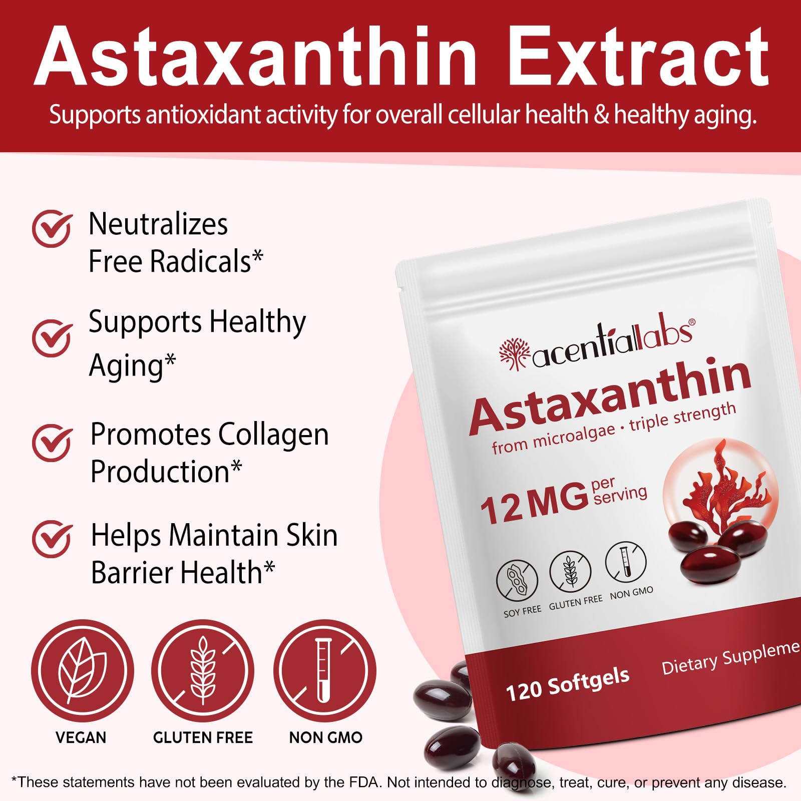 Illustration of astaxanthin benefits for eye health