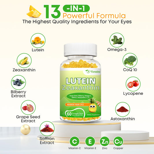 AREDS2-based eye health formula ingredients collage