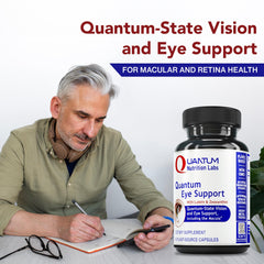 Close-up of eye health capsules containing lutein and zeaxanthin