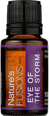 Ingredients included in Eye of The Storm essential oil blend: lavender, mandarin, lemon eucalyptus, lemon, cedarwood, clary sage, frankincense, roman chamomile, ylang ylang, neroli, rose, sandalwood
