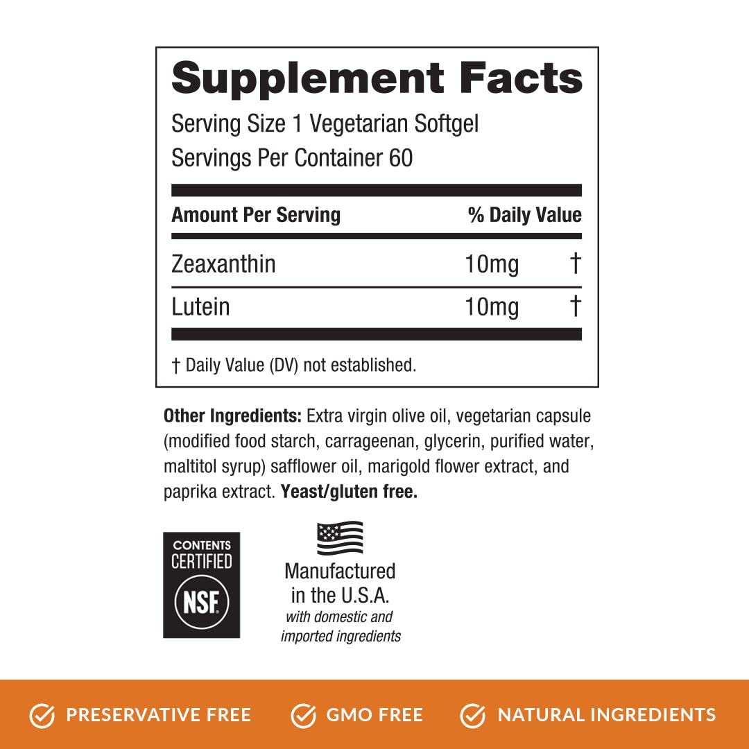 EyePromise Zeaxanthin + Lutein softgels bottle on white background