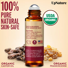 Close-up of eye roller applying product under the eye