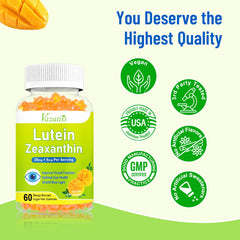 Product packaging and display of eye health gummies