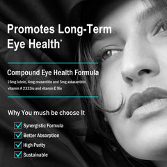 Label highlighting macular degeneration support and eye health