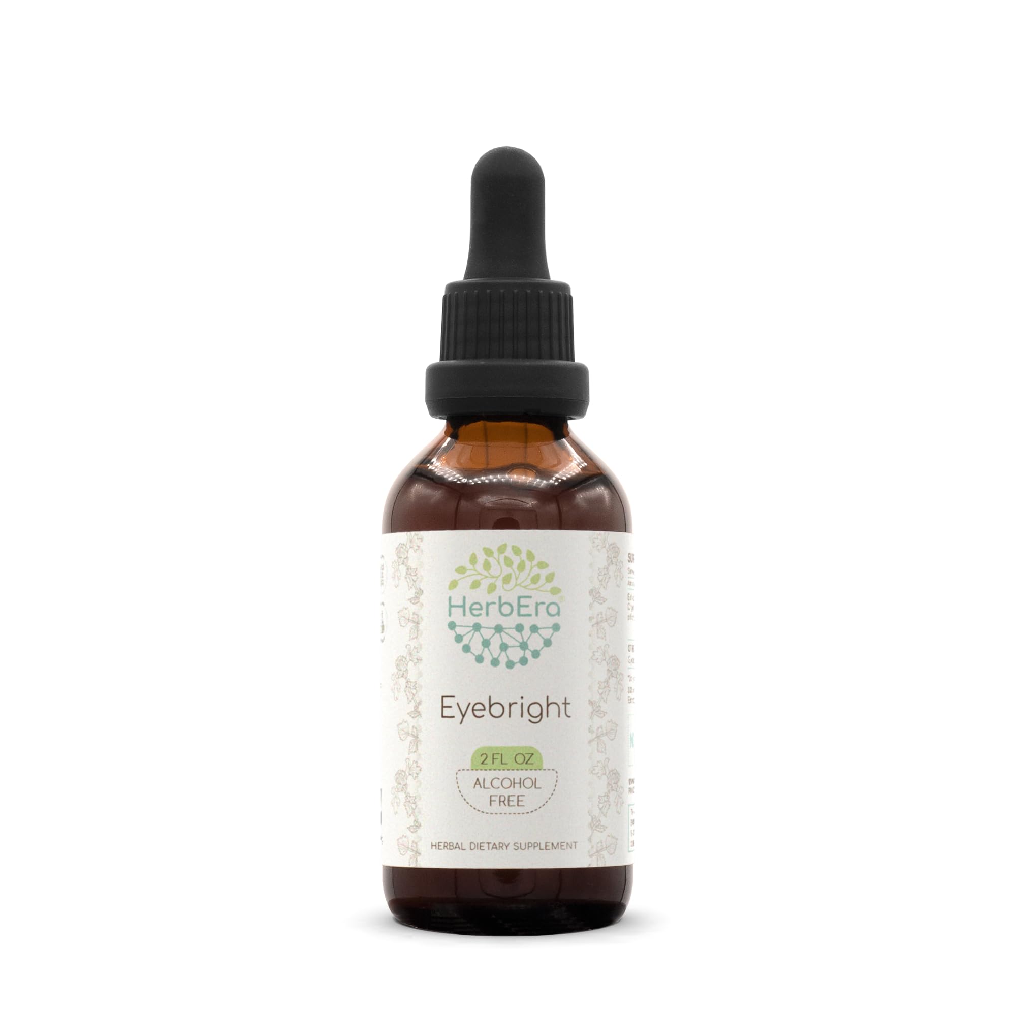 Front view of HerbEra Eyebright B60 alcohol-free tincture bottle (2 fl oz)