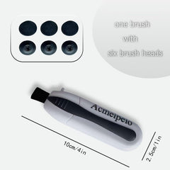 Retractable dust brush extended for cleaning