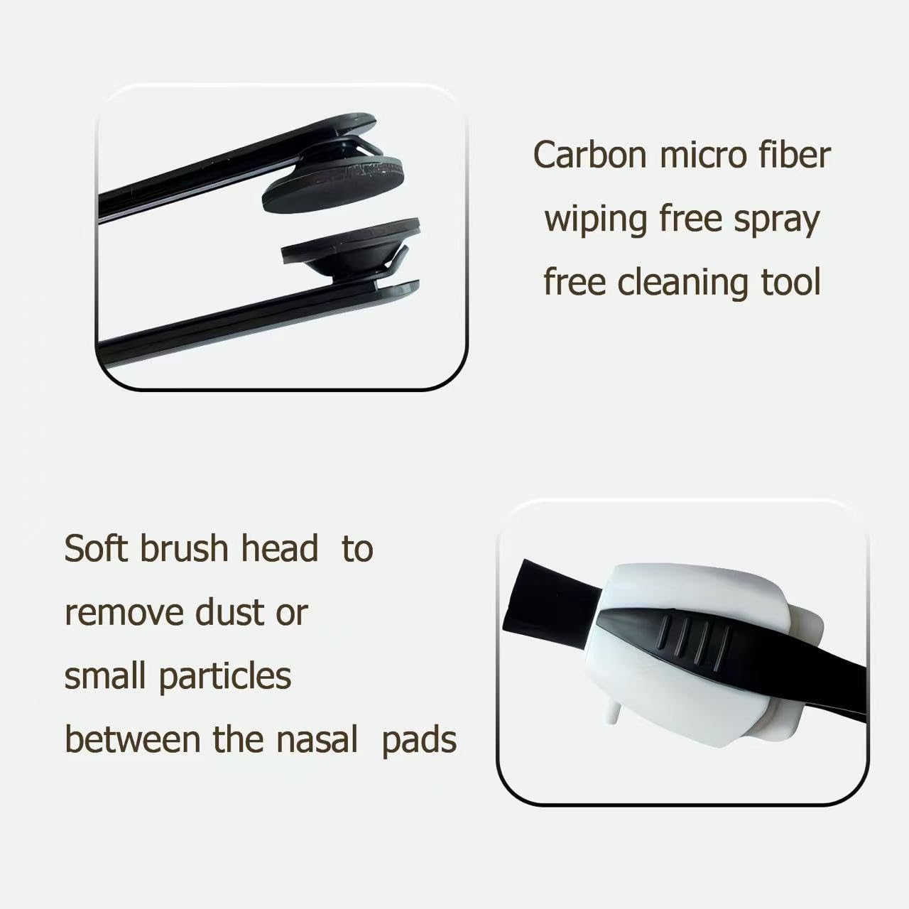 Side view of portable eyeglass cleaner with retractable brush