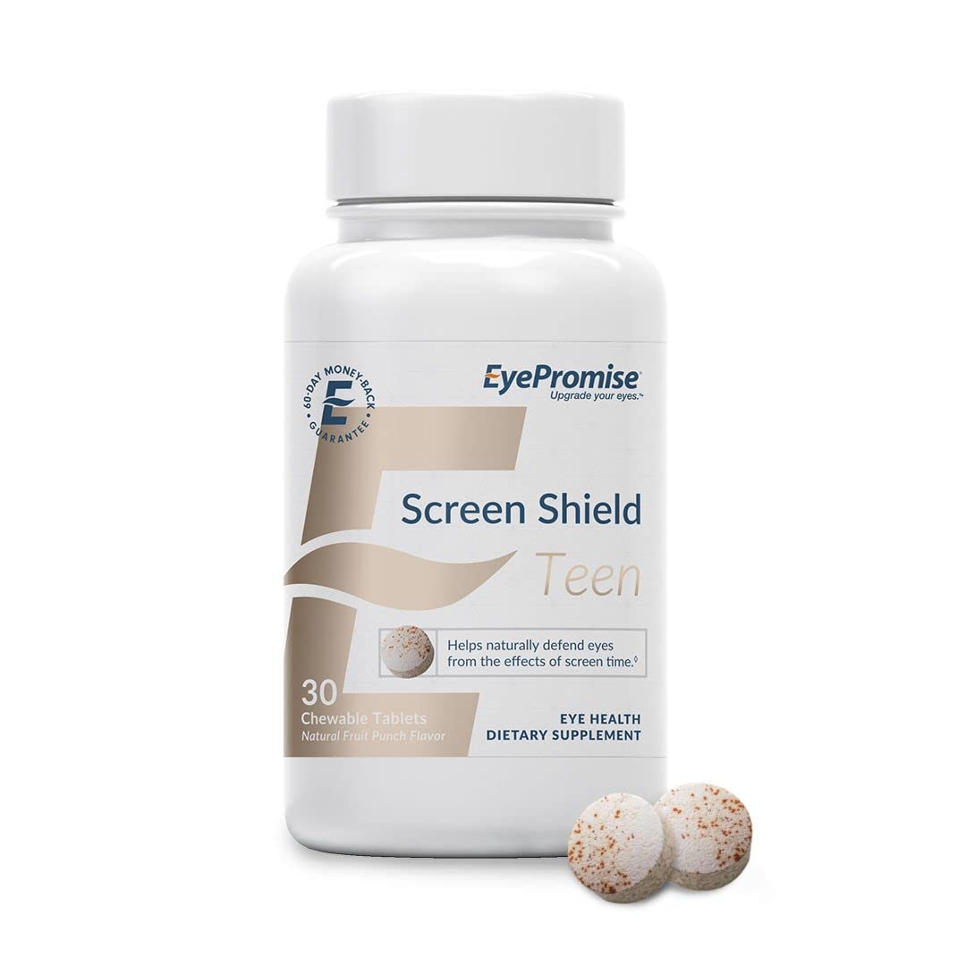 Bottle of EyePromise Screen Shield Teen chewable 30-count
