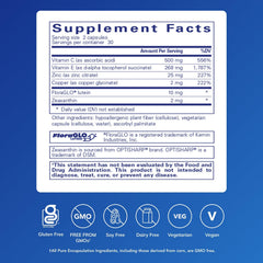 Close-up of EyeProtect Basics bottle cap and label
