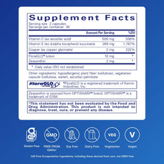 Close-up of EyeProtect Basics Without Zinc supplement capsules