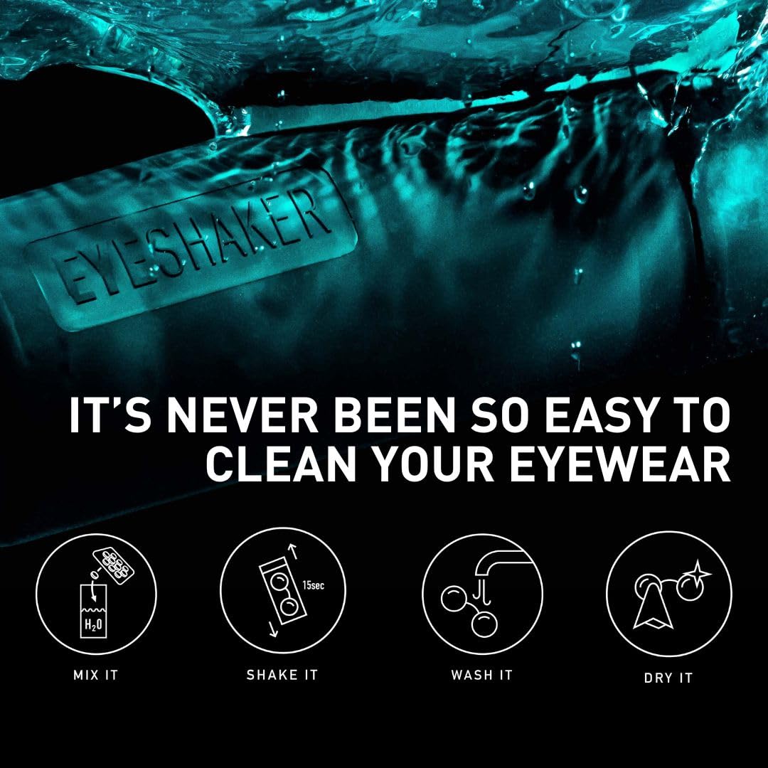 Side view of the Eyeshaker Set showing its compact profile.